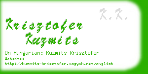 krisztofer kuzmits business card